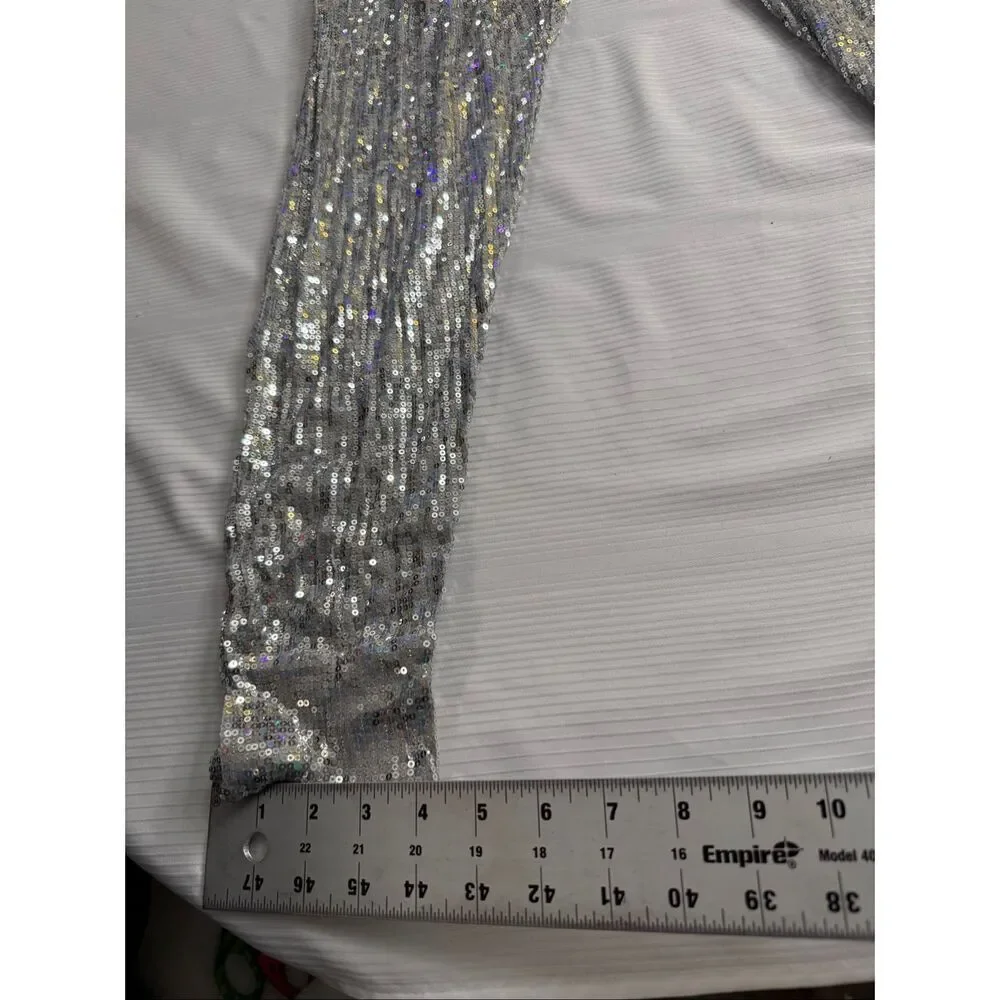 Michael Kors Women’s Silver Sequin Harem Pants Size Small